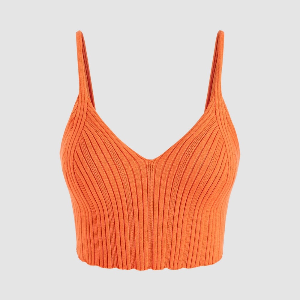Solid Rib Knit Tank Top